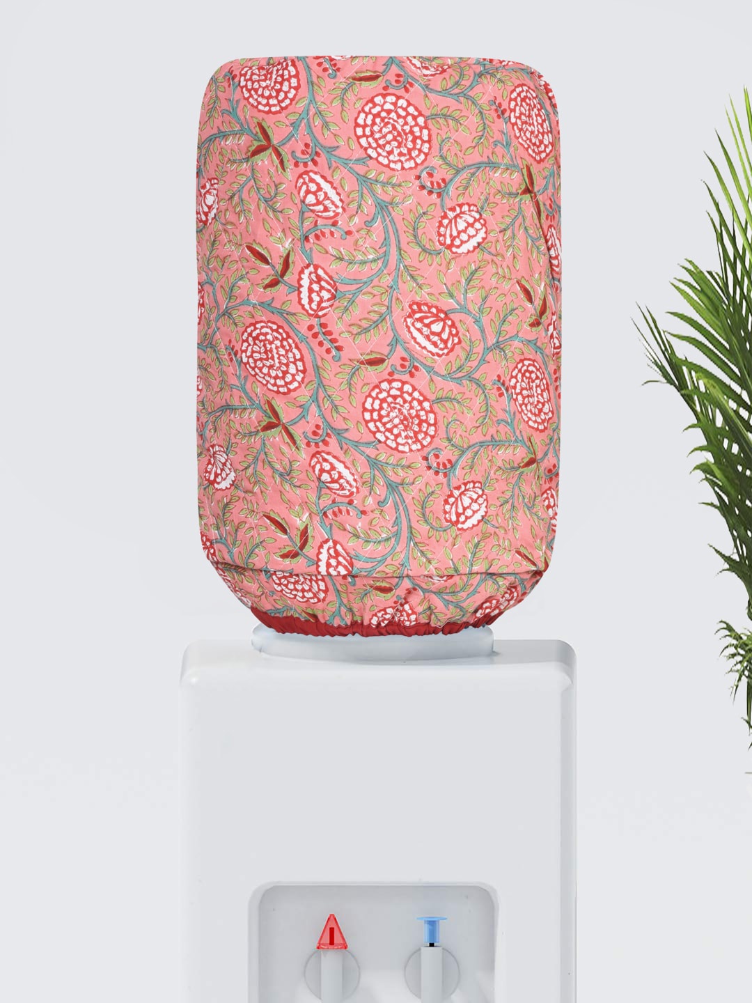 

Rajasthan Decor Peach Printed Cotton Water Dispenser Cover