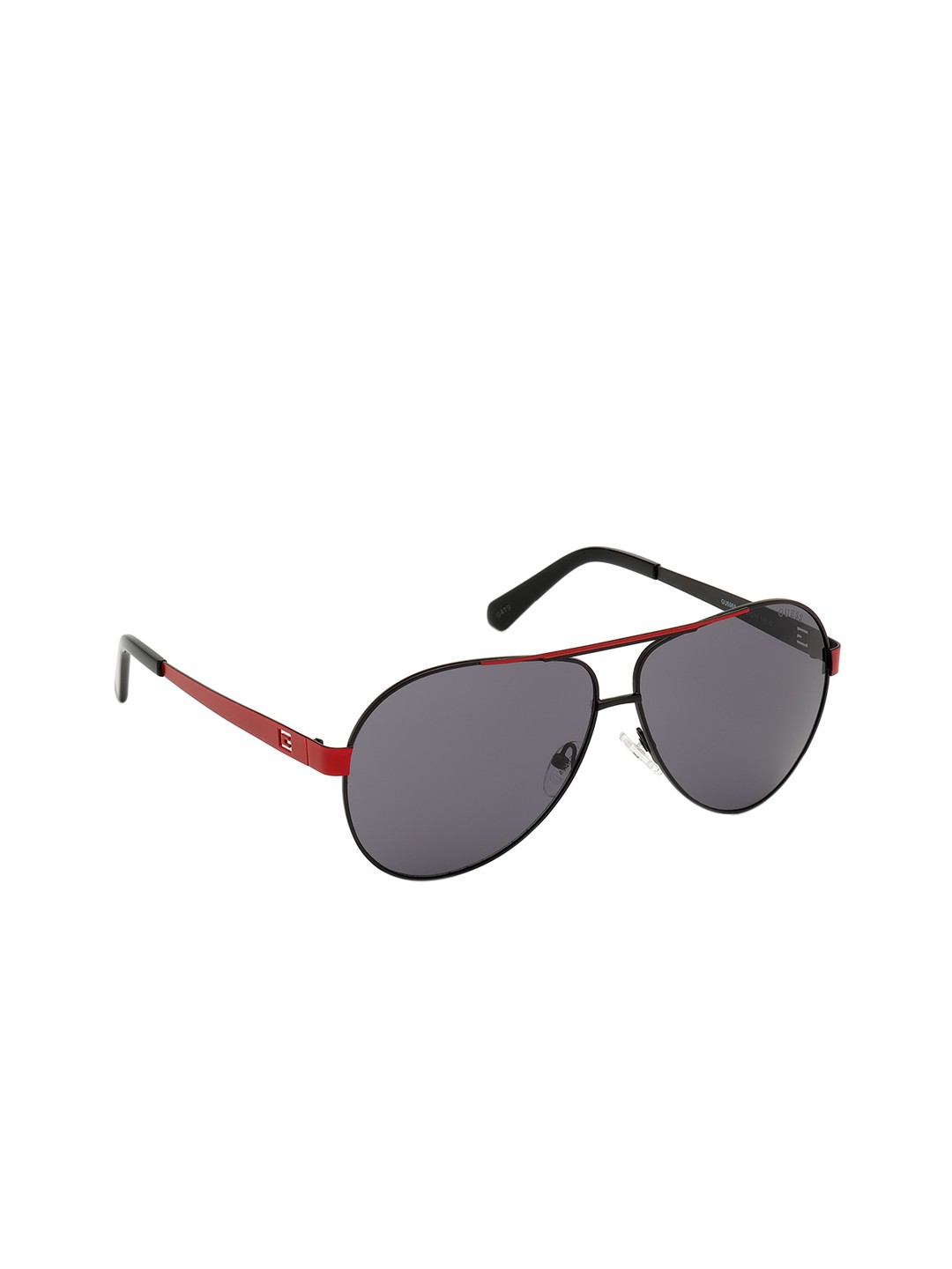 

GUESS Men Grey Lens & Black Aviator Sunglasses - GU6969 61 01A-Grey