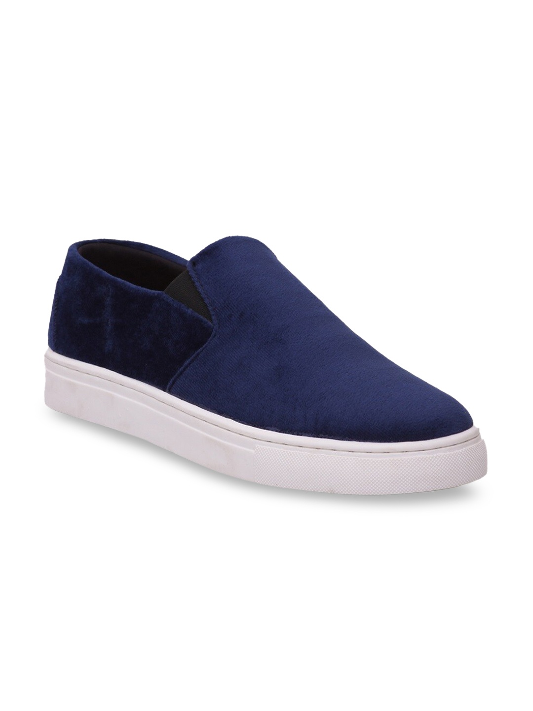 

EXTRIMOS Men Blue Suede Slip-On Sneakers