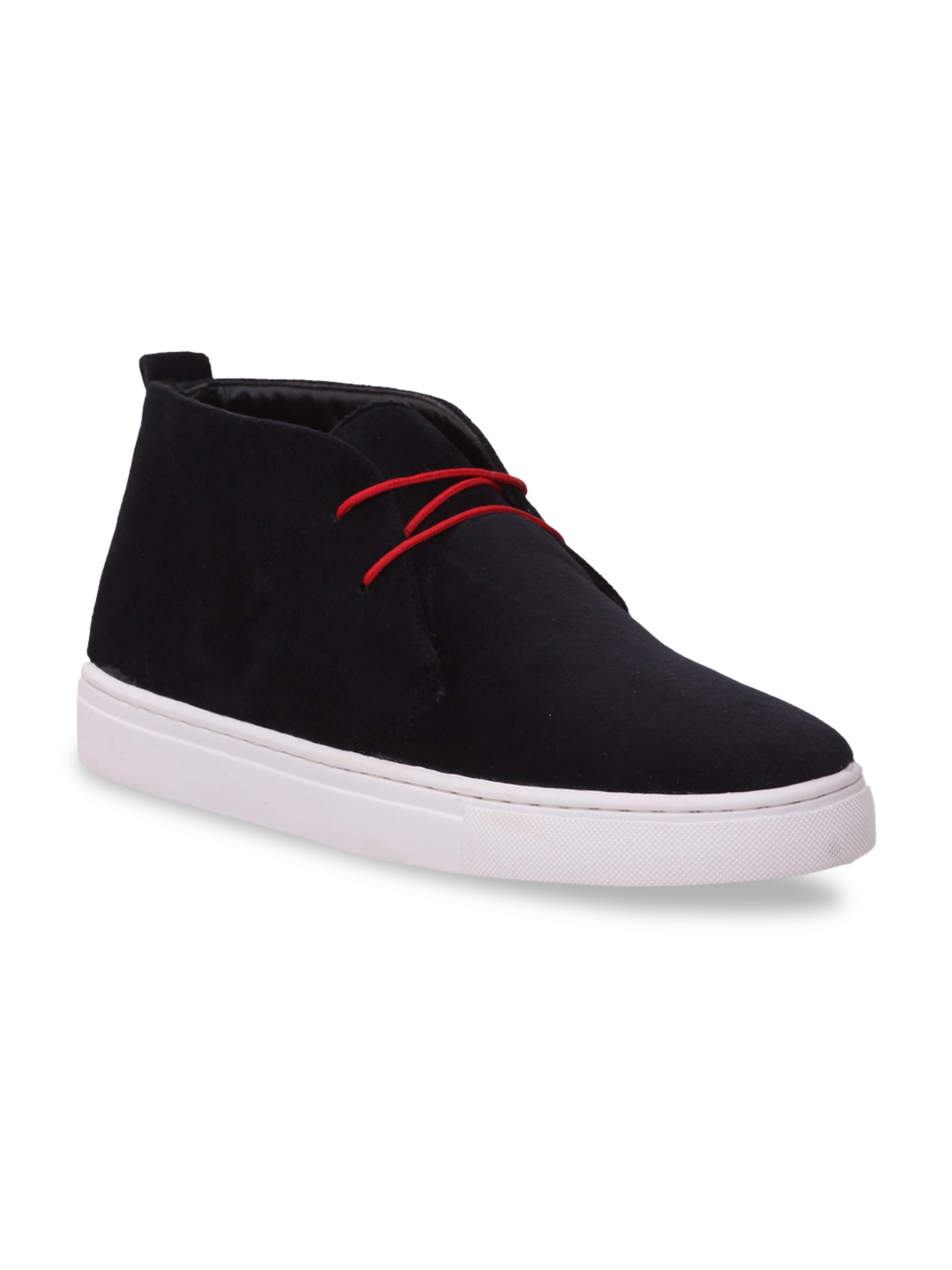 

EXTRIMOS Men Black Suede Slip-On Sneakers