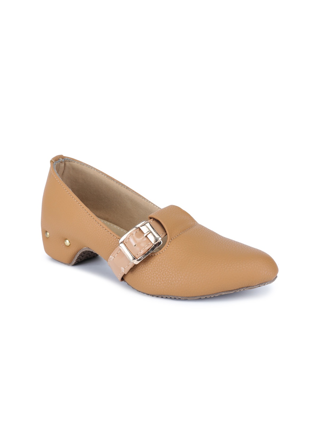 

SAPATOS Women Brown Party Ballerinas Flat with Buckles