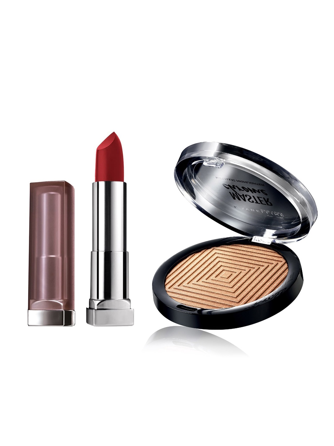 

Maybelline Creamy Matte Lipstick & Compact, Gold