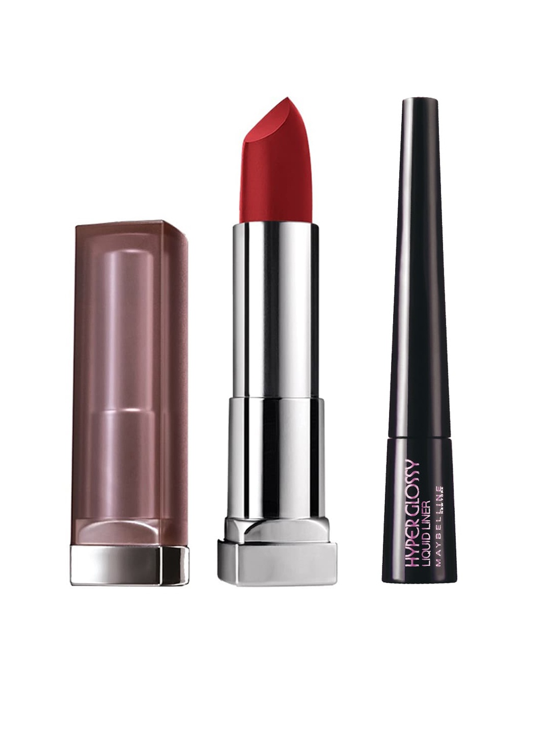 

Maybelline HyperGlossy LiquidLiner Black & Color Sensational Matte Lipstick DivineWine695