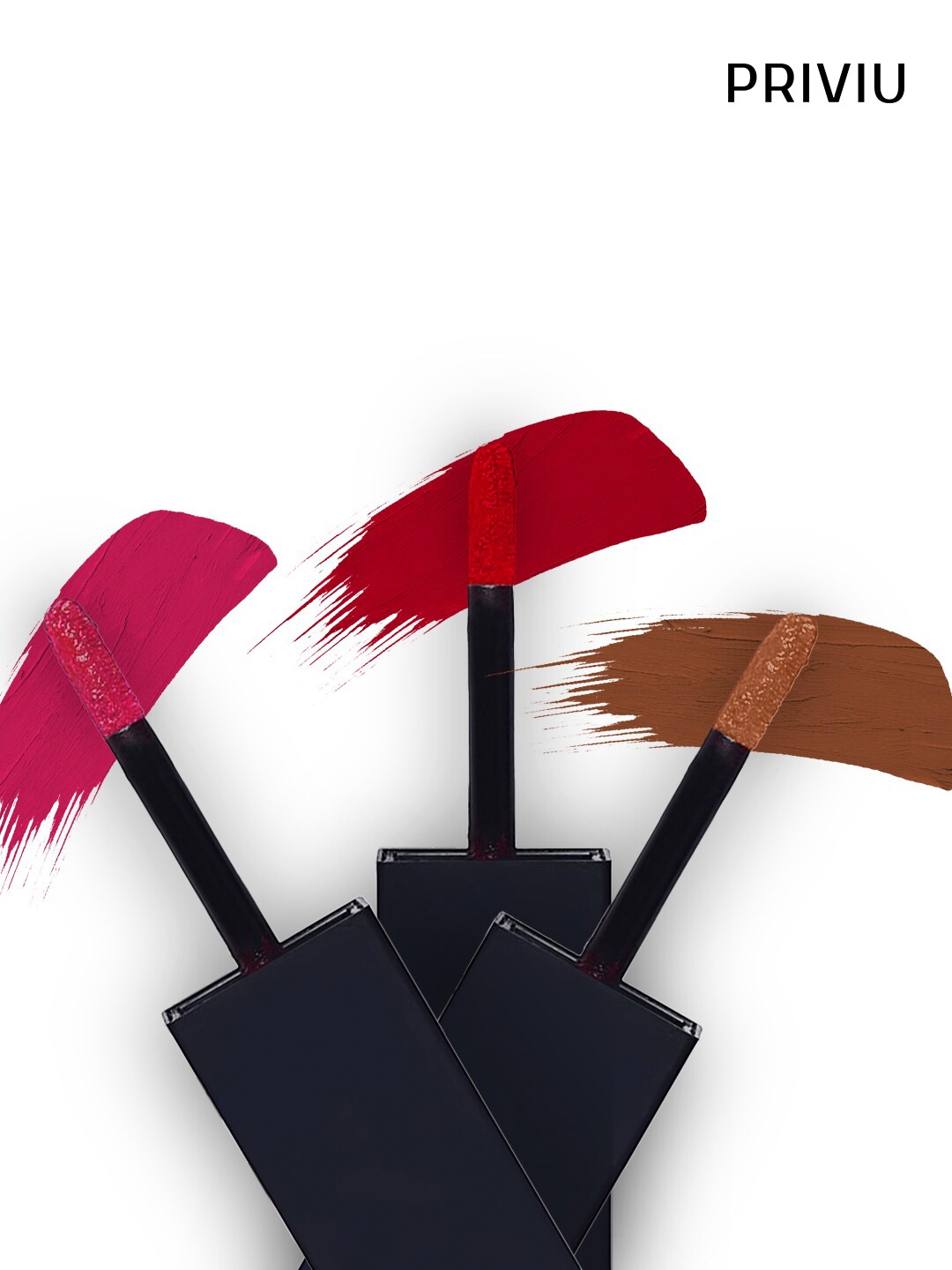 

PRIVIU Set of 3 All Day Matte Liquid Lipstick, Pink