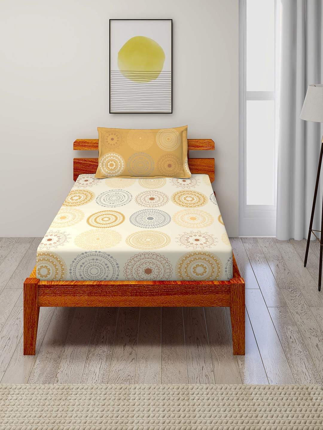 

Duroflex Camel Brown Pure Cotton 104 TC Single Bedsheet with 1 Pillow Cover