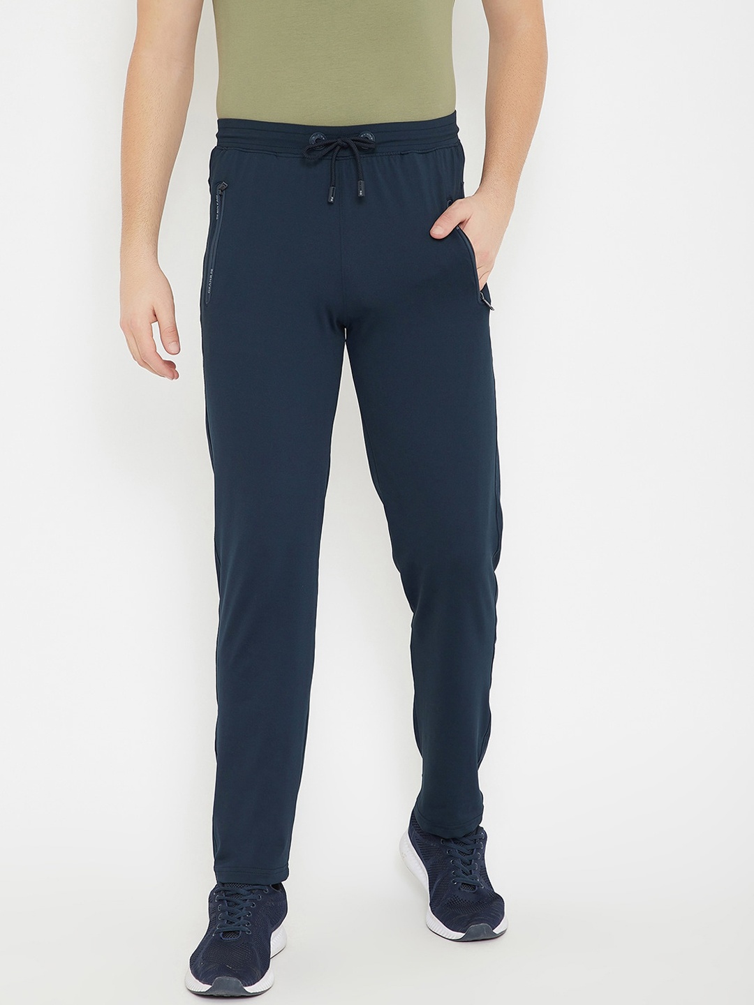 

Okane Men Navy Blue Solid Track Pants