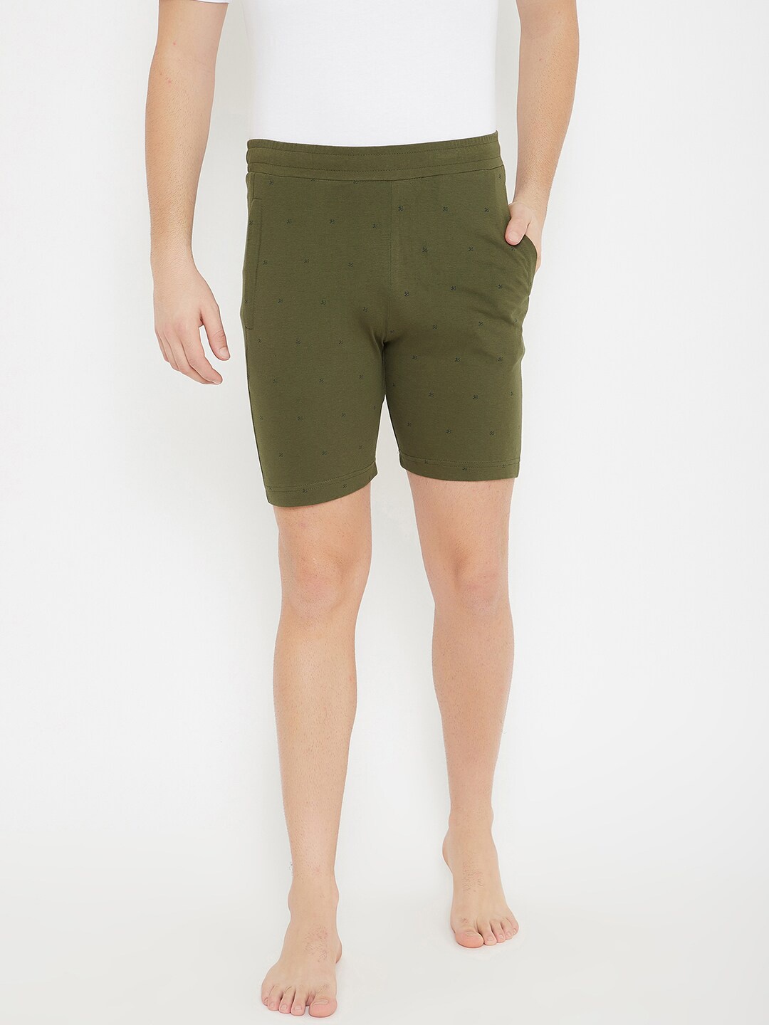 

Okane Men Olive Green Lounge Shorts