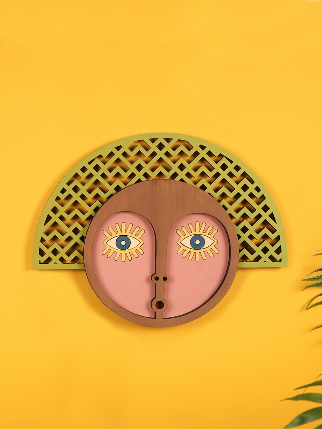 

AAKRITI ART CREATIONS Jade Doubtfire Wall Decor Mask, Multi