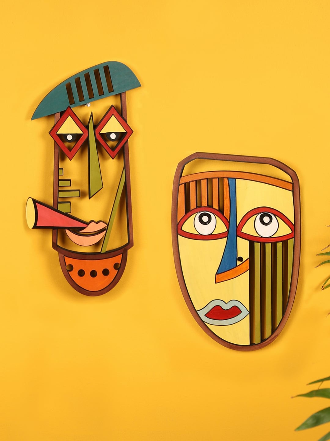 

AAKRITI ART CREATIONS Set Of 2 Brown & Yellow Woody & Buzz Wall Decor