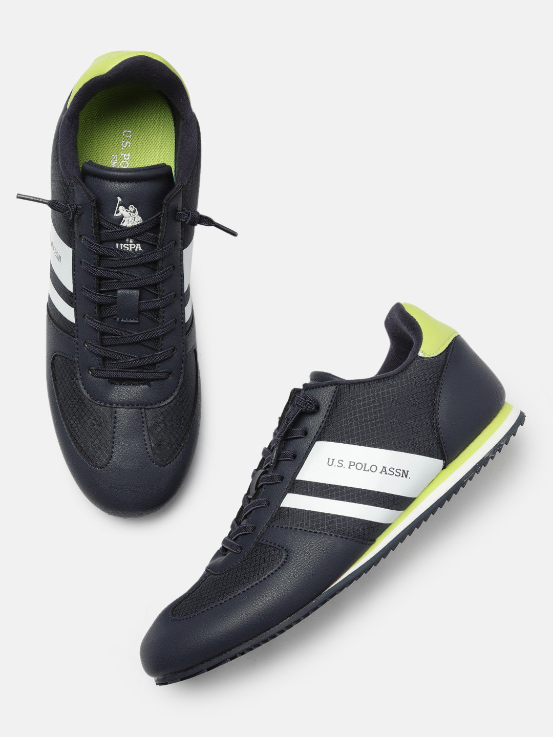 

U. S. Polo Assn. Men Navy Blue Solid NEMSY Sneakers