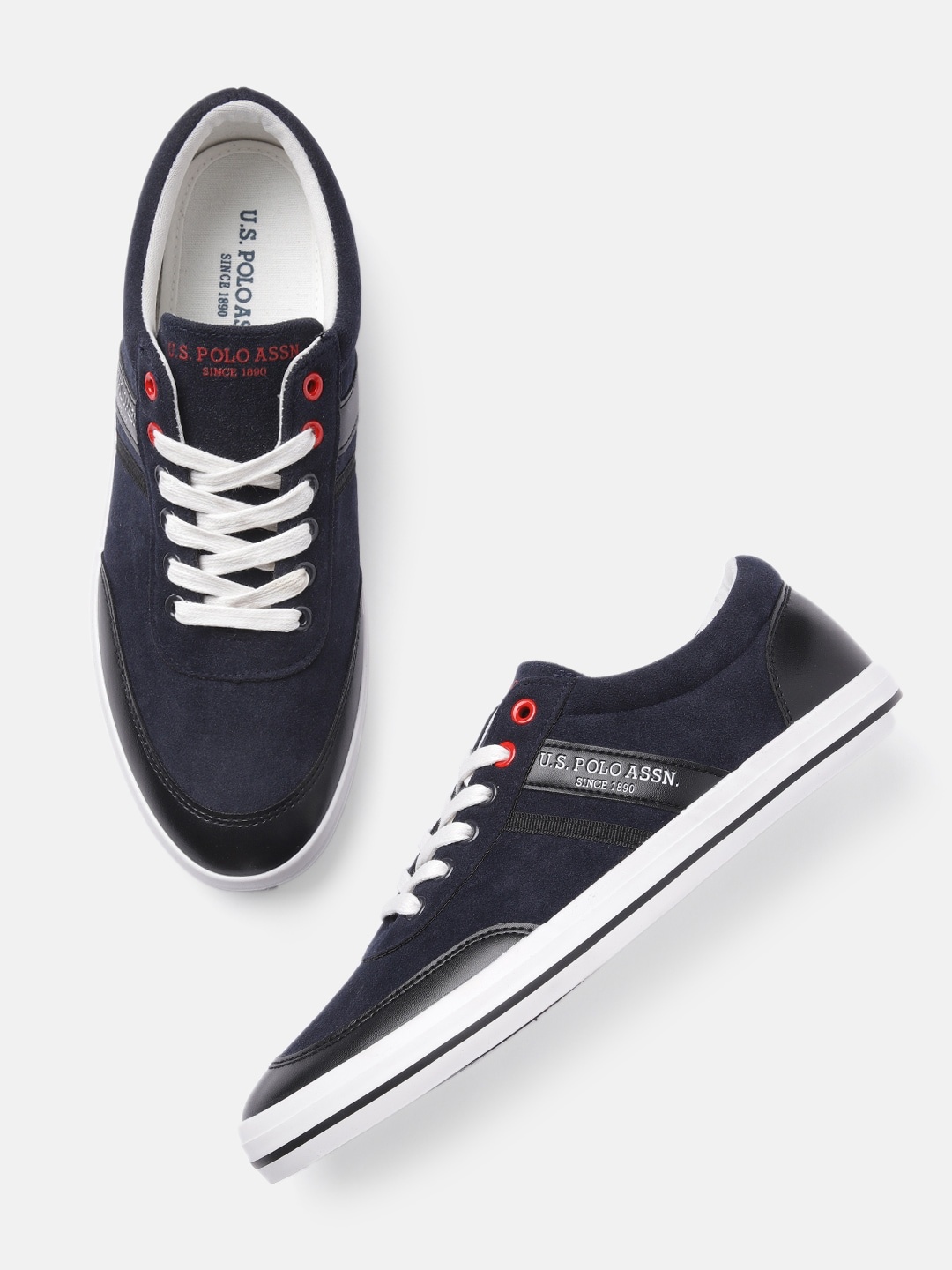 

U S Polo Assn Men Navy Blue PU Sneakers