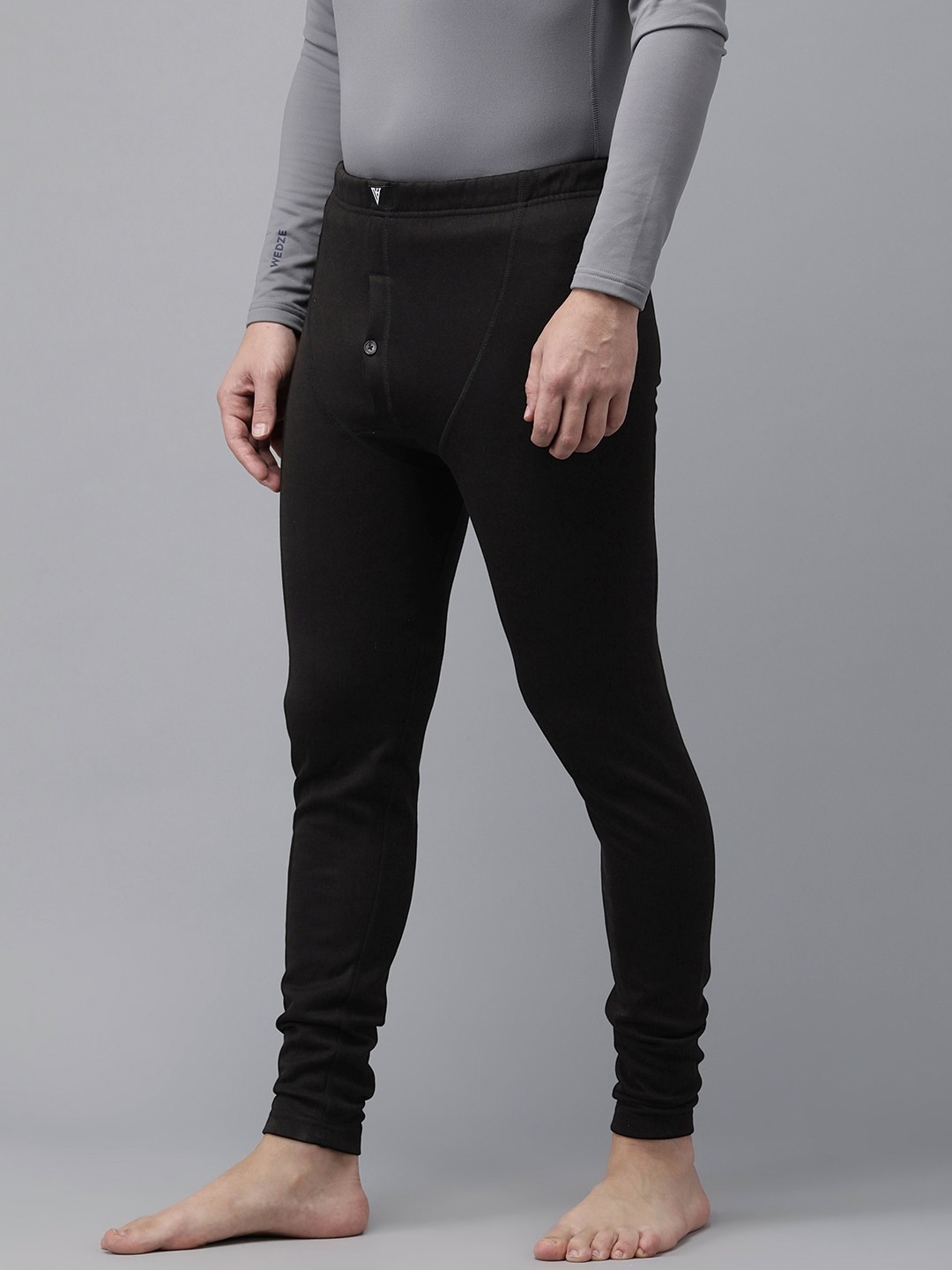 

Van Heusen Men Solid Warmtech Velvet Touch Extra Warm Thermal Bottom, Black