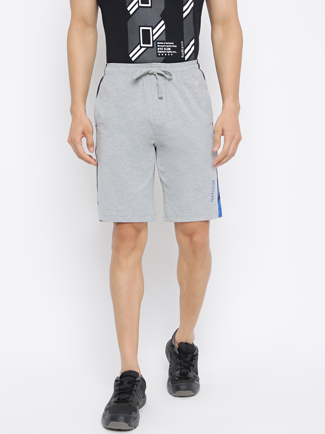 

Van Heusen Smart Tech Easy Stain Release Knit Athleisure Shorts, Grey melange