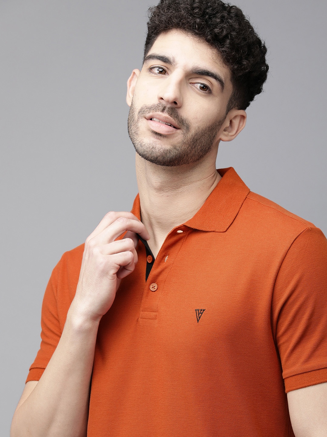 

Van Heusen Athleisure Men Solid Colour Fresh Quick Dry Polo T-Shirt, Orange