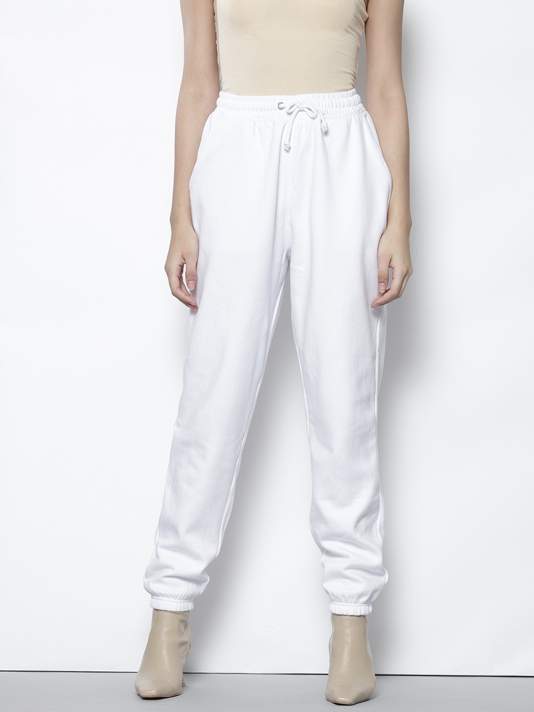 

Missguided Petite Women White Joggers Trousers