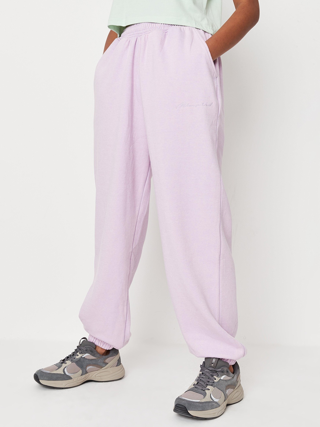 

Missguided Women Lavender Solid Joggers