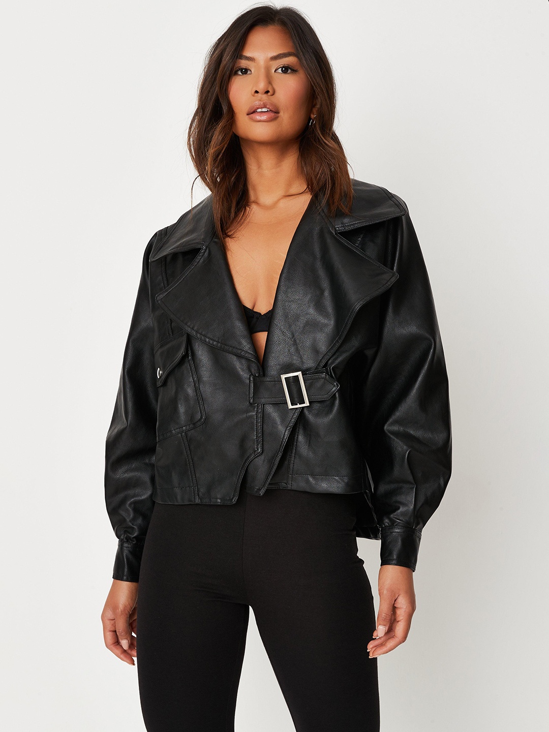 

Missguided Women Black Solid Tailored Jacket