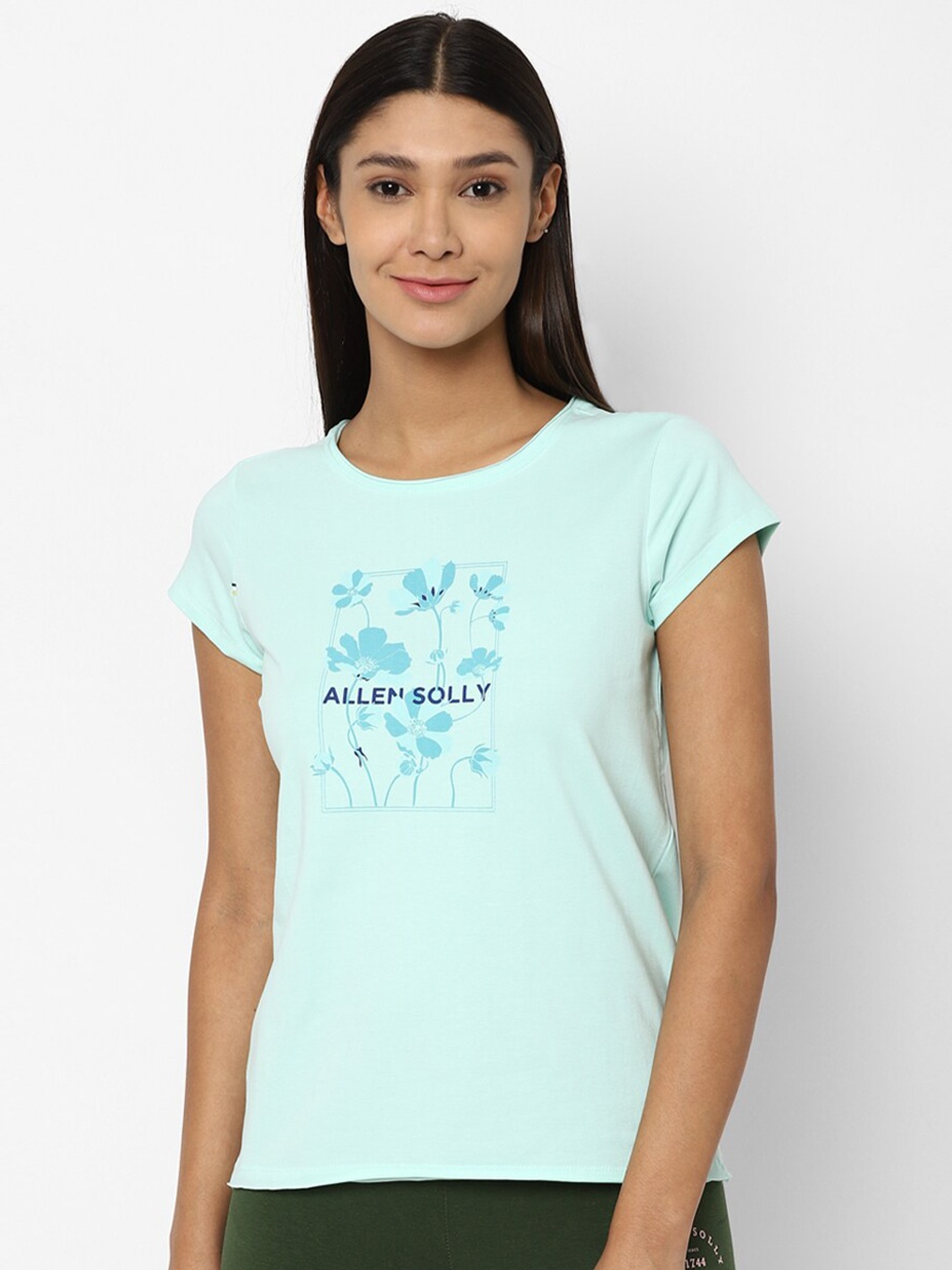 

Allen Solly Woman Women Blue Printed T-shirt