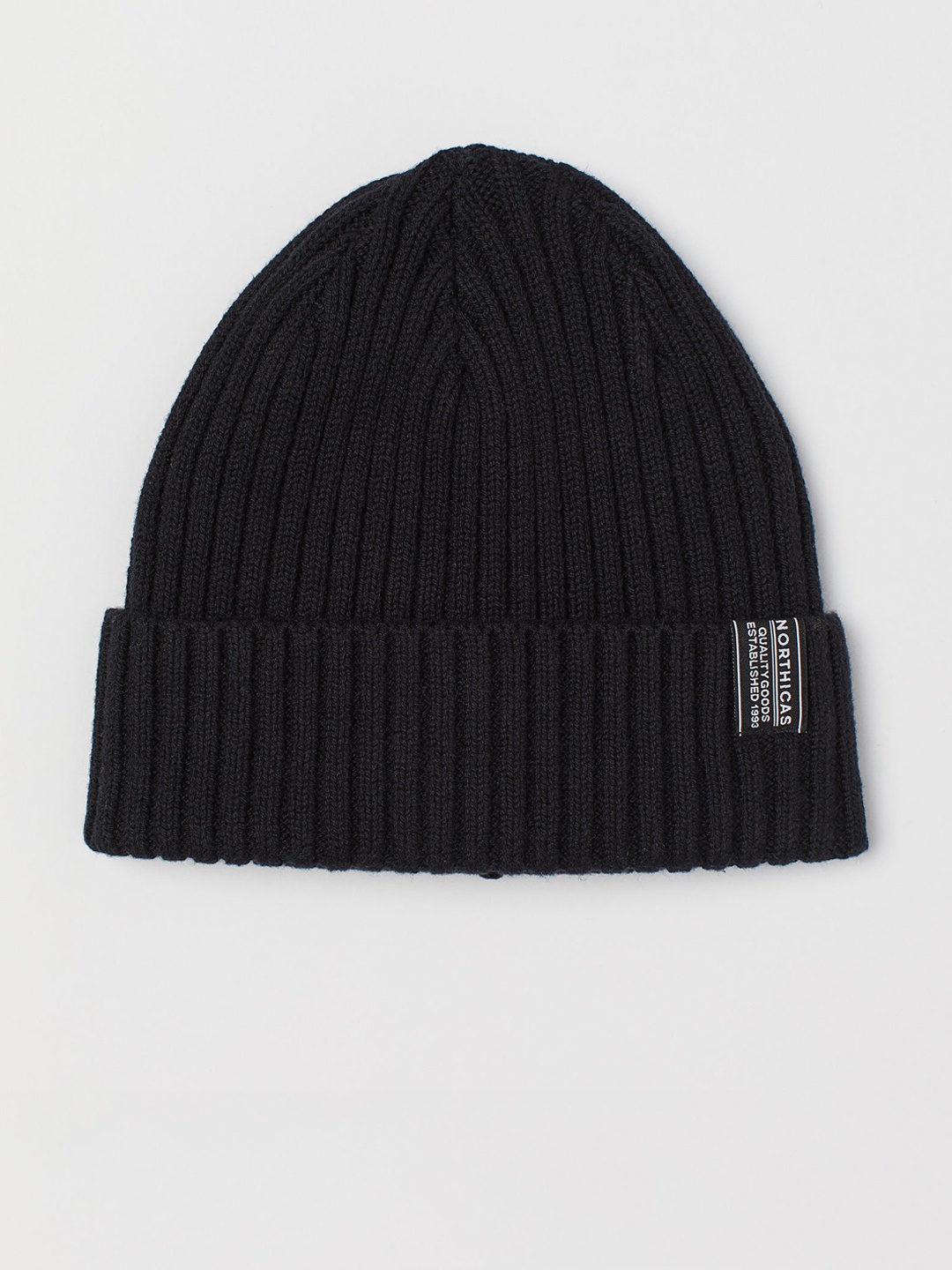 

H&M Men Black Rib-Knit Hat