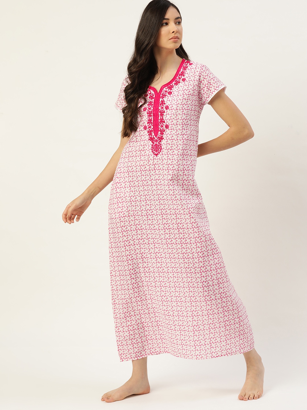 

ETC Pink Printed Maxi Nightdress