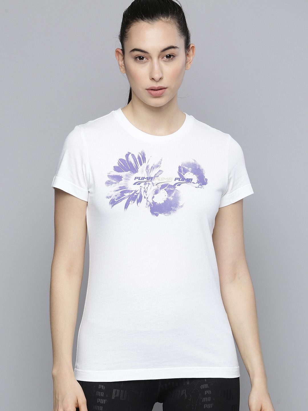 

Puma Women White Evide Graphic Printed T-shirt