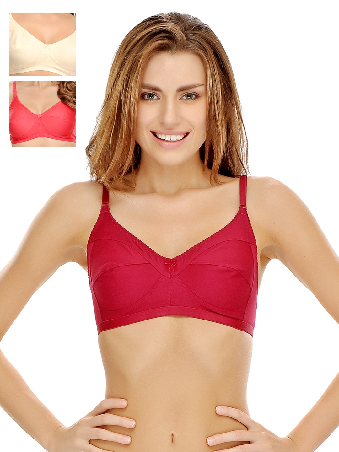 

Clovia Pack Of 2 Bra, Red