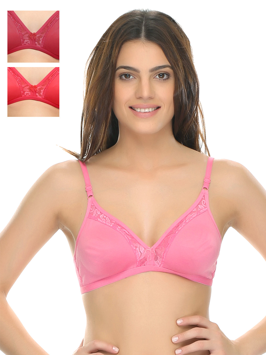 

Clovia Pack Of 2 Bra, Pink