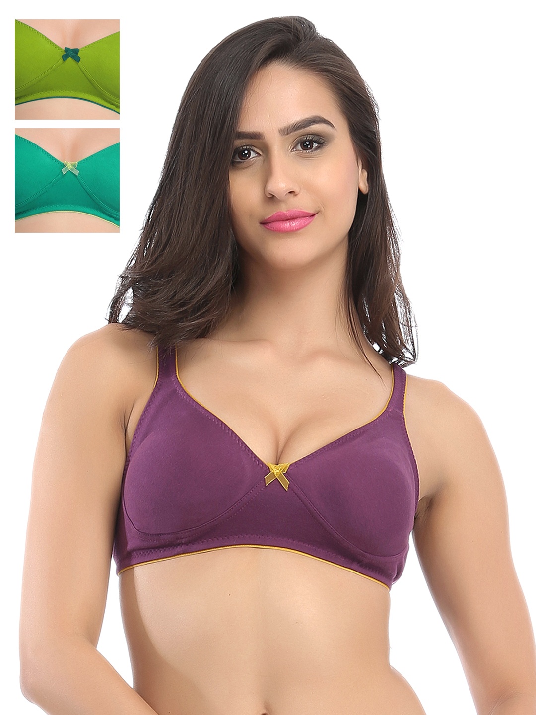 

Clovia Pack Of 2 Bra, Green