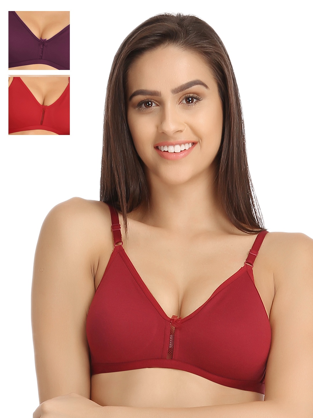 

Clovia Pack Of 3 Bra, Purple