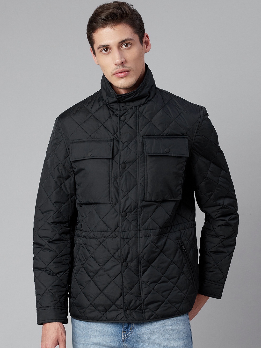 

Marks & Spencer Men Black Quilted Jacket