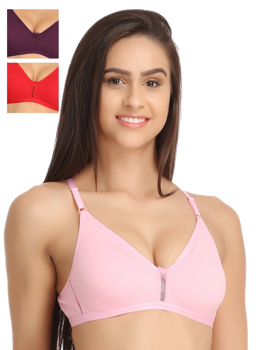 

Clovia Pack Of 2 Bra, Pink