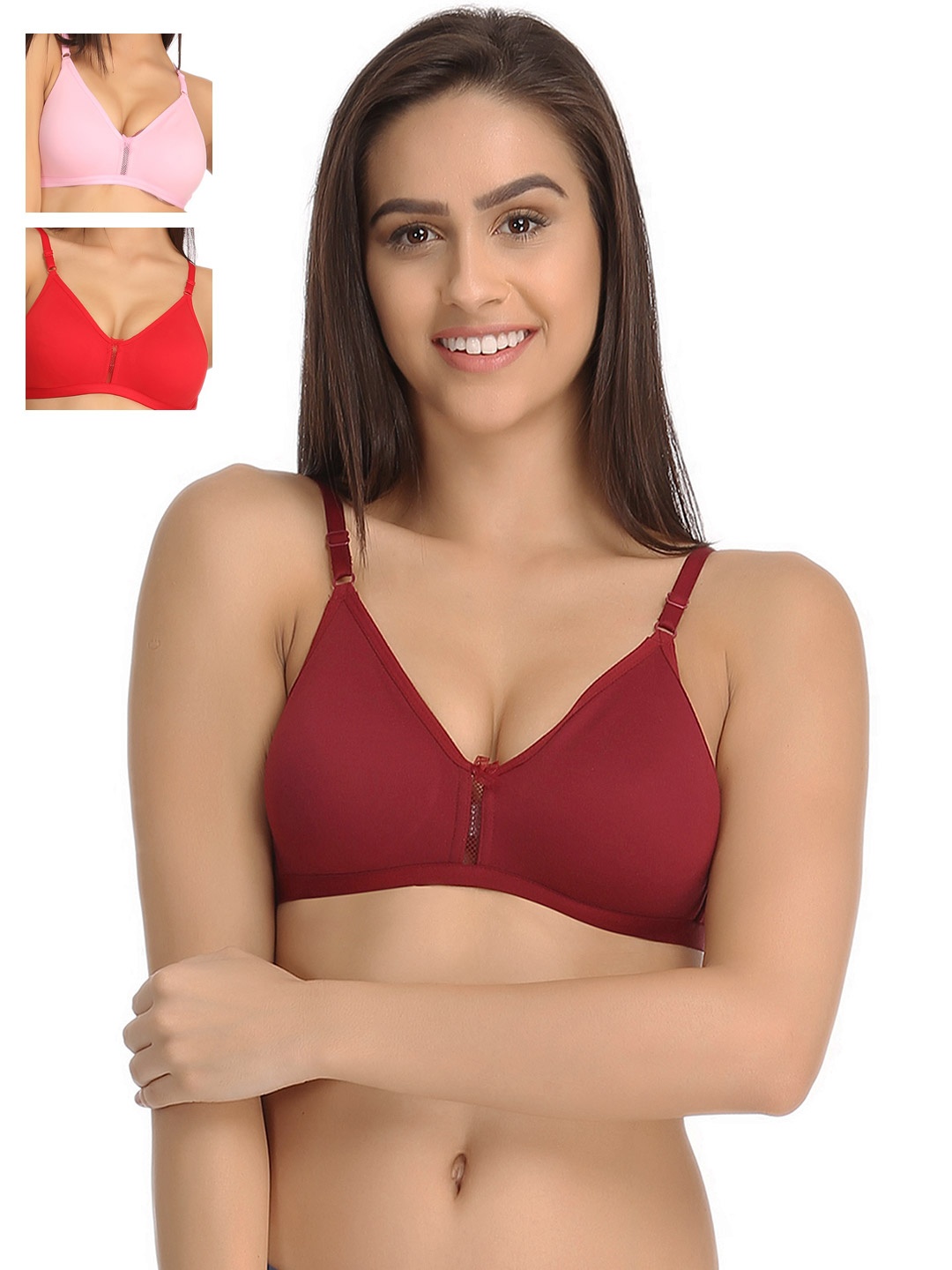 

Clovia Pack Of 2 Bra, Pink