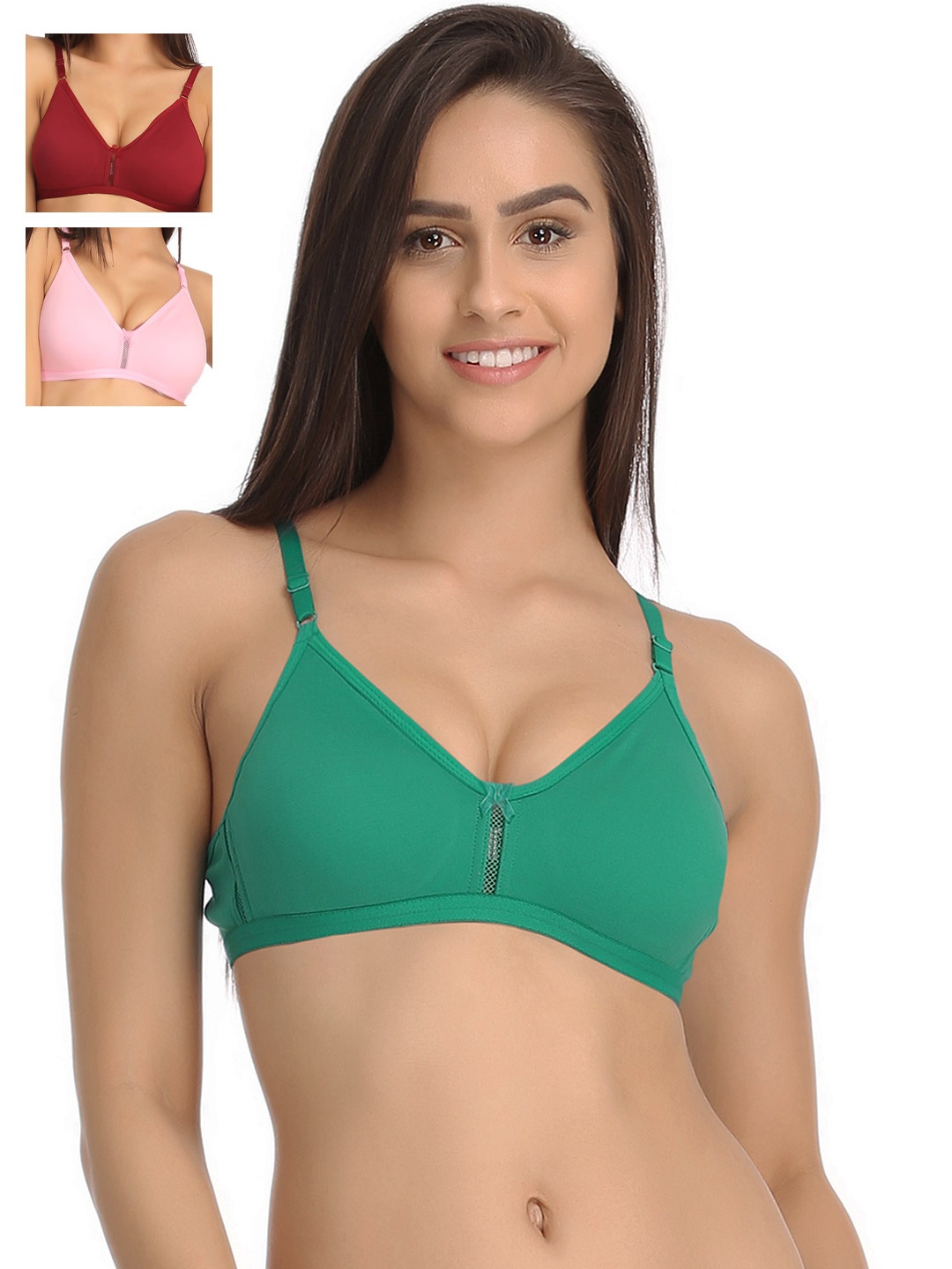 

Clovia Pack Of 2 Bra, Pink
