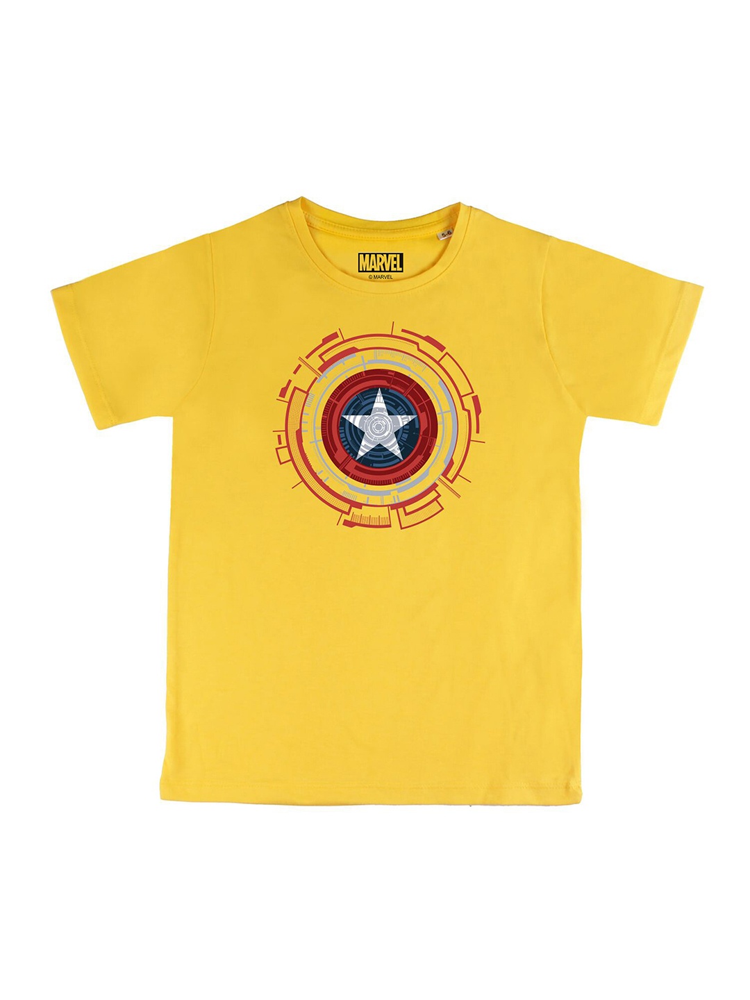 

Marvel by Wear Your Mind Boys Yellow Printed Pure Cotton T-shirt