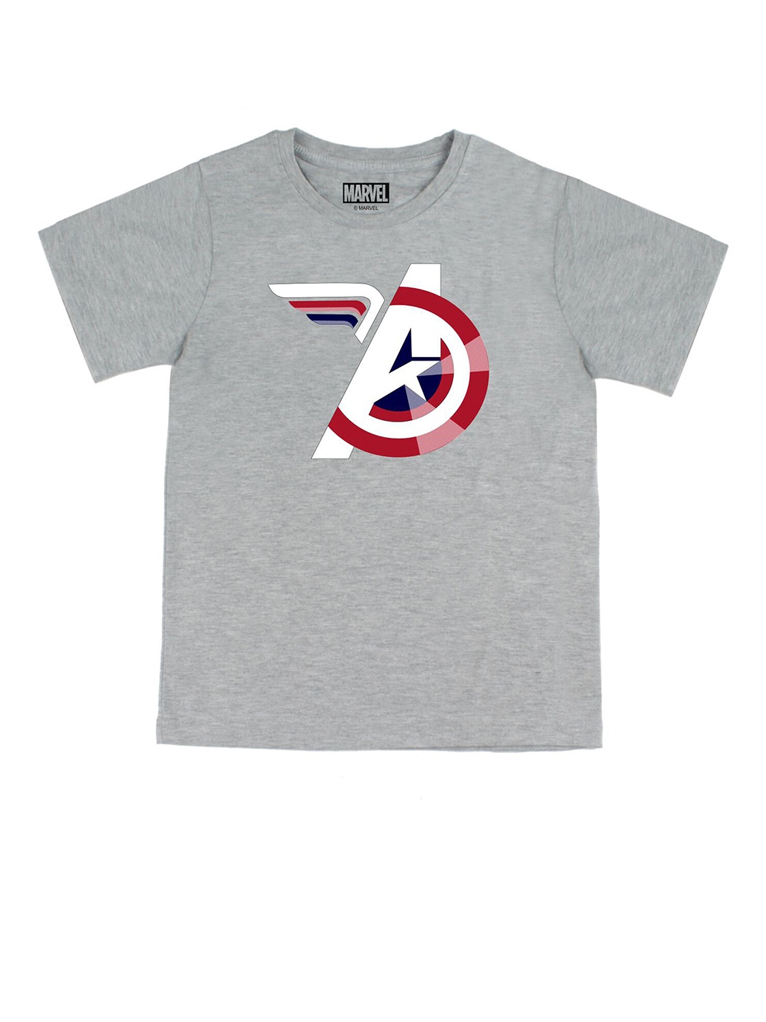 

Marvel by Wear Your Mind Boys Grey Melange Printed T-shirt