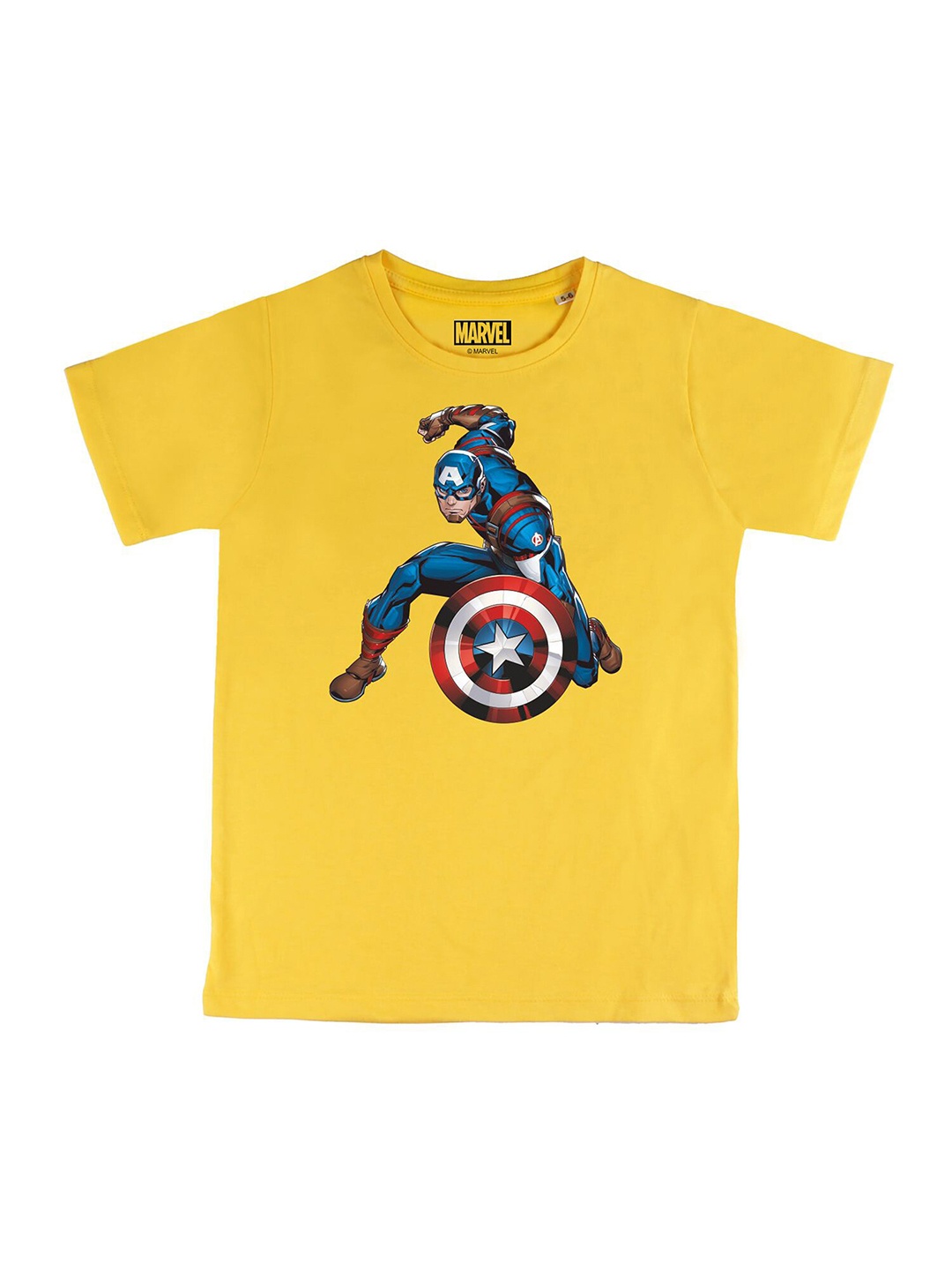 

Marvel by Wear Your Mind Boys Yellow Printed T-shirt