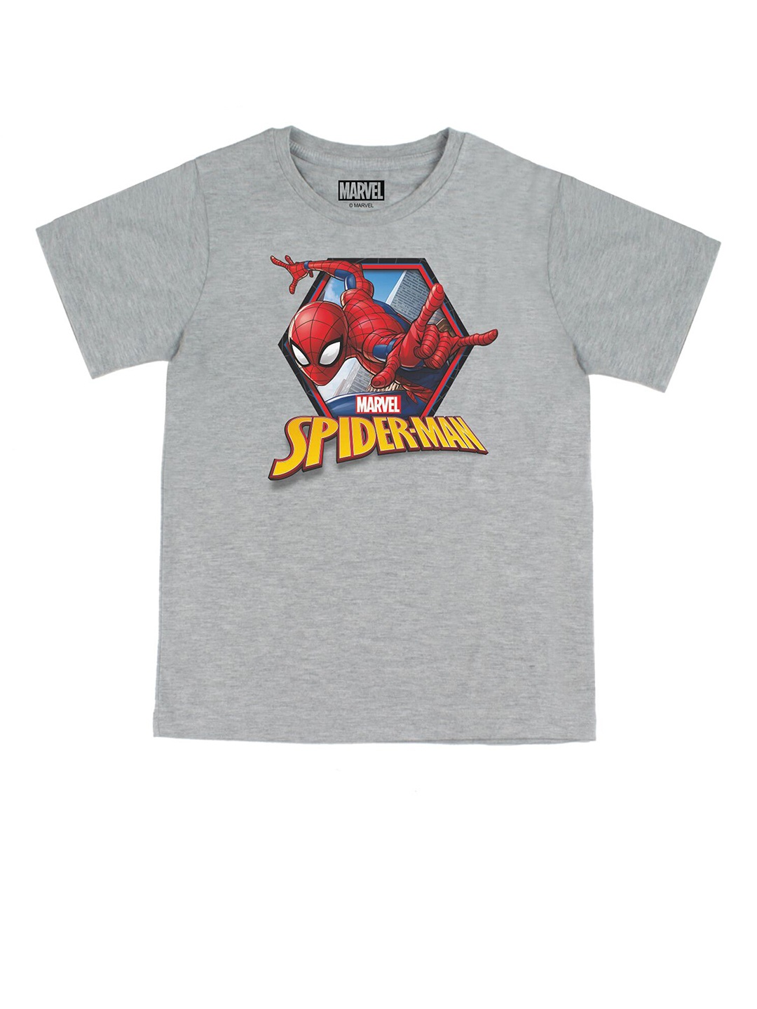 

Marvel by Wear Your Mind Boys Grey & Red Spiderman Printed Pure Cotton T-shirt