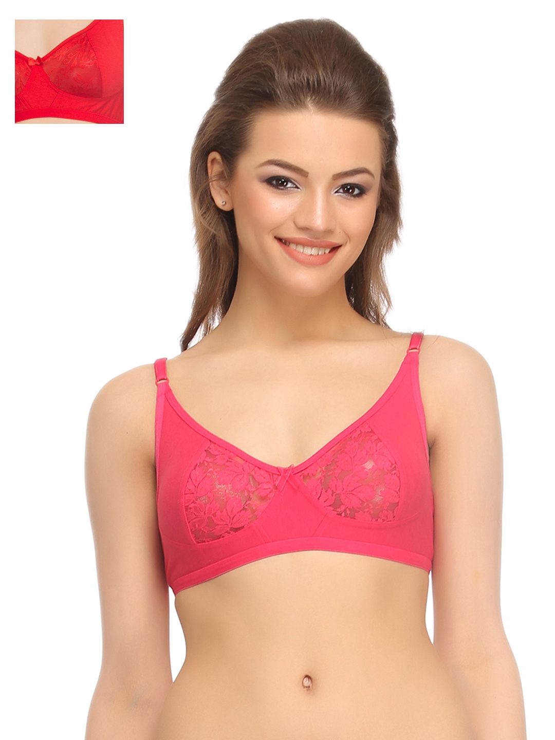 

Clovia Pack Of 2 Bra, Pink