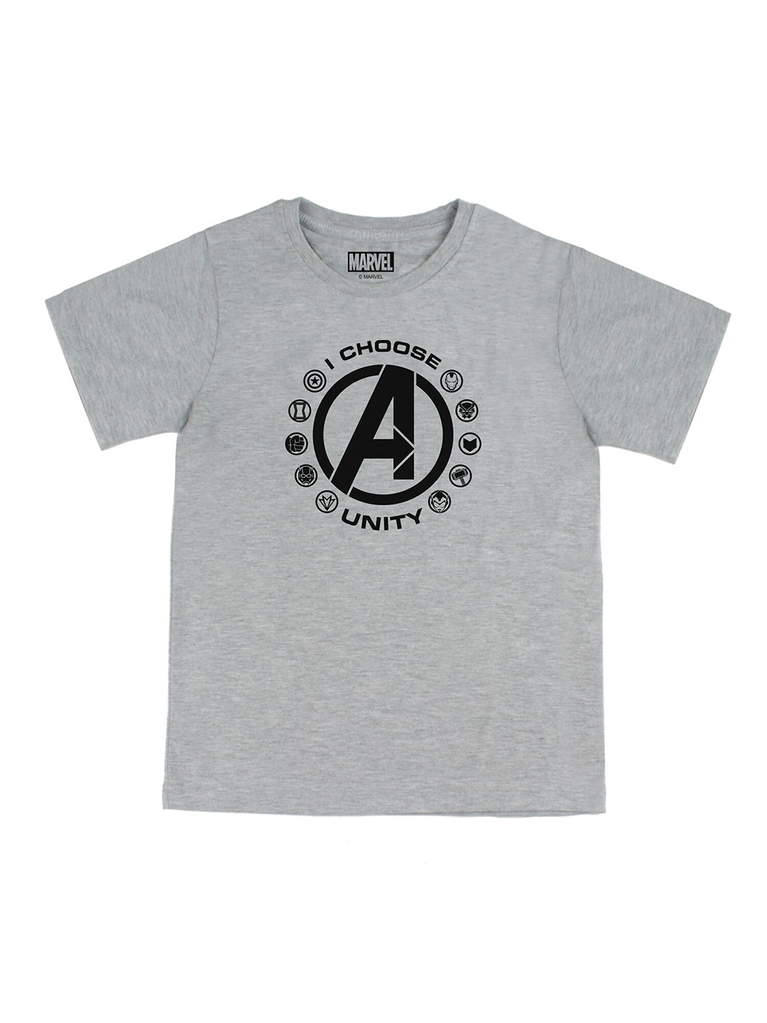 

Marvel by Wear Your Mind Boys Grey Avengers Printed T-shirt