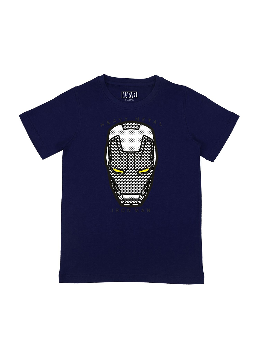 

Marvel by Wear Your Mind Boys Navy Blue & Black Iron Man Printed T-shirt