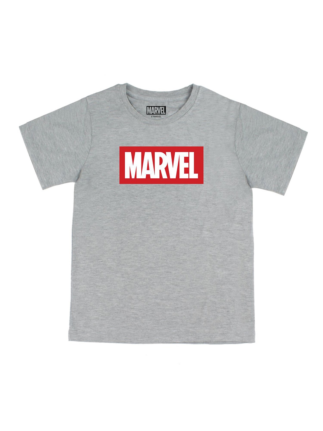 

Marvel by Wear Your Mind Boys Grey Marvel Printed Pure Cotton T-shirt