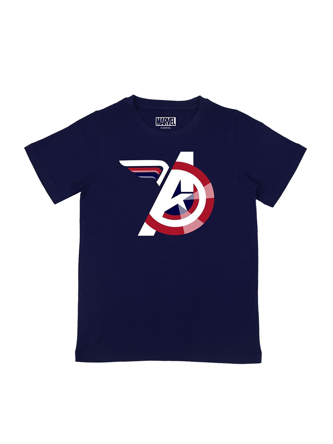 

Marvel by Wear Your Mind Boys Navy Blue Printed T-shirt