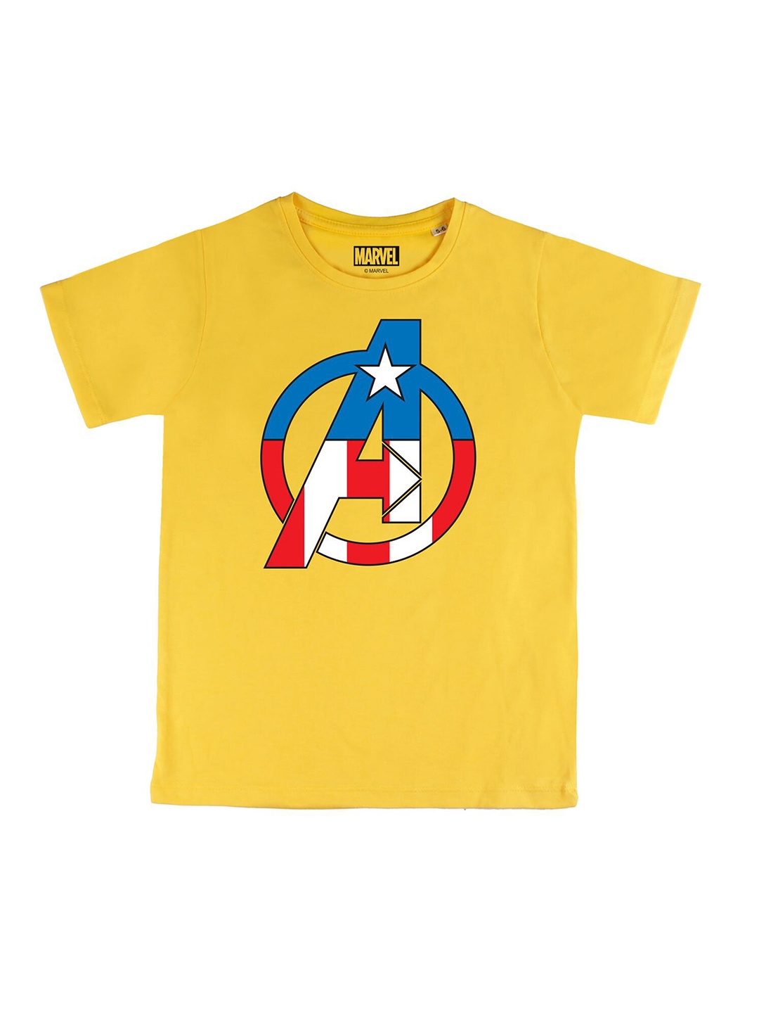 

Marvel by Wear Your Mind Boys Yellow Graphic Printed T-shirt