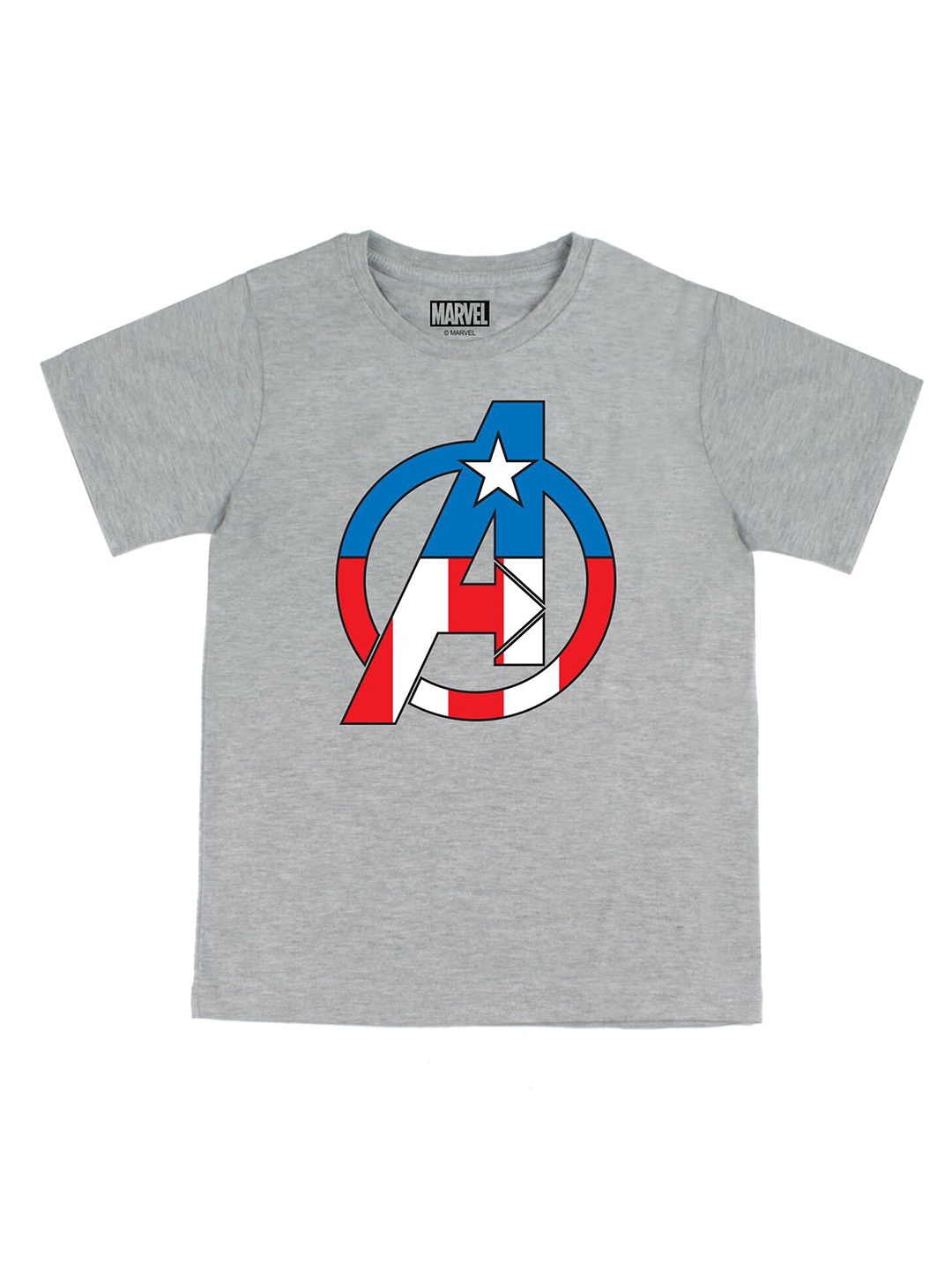 

Marvel by Wear Your Mind Boys Grey & Red Avengers Printed Pure Cotton T-shirt