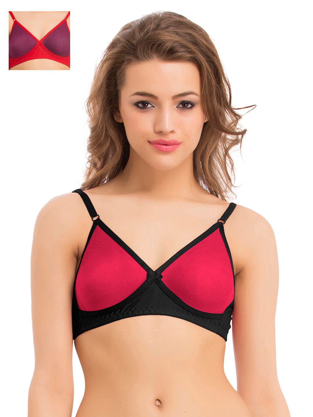 

Clovia Pack Of 2 Bra, Pink