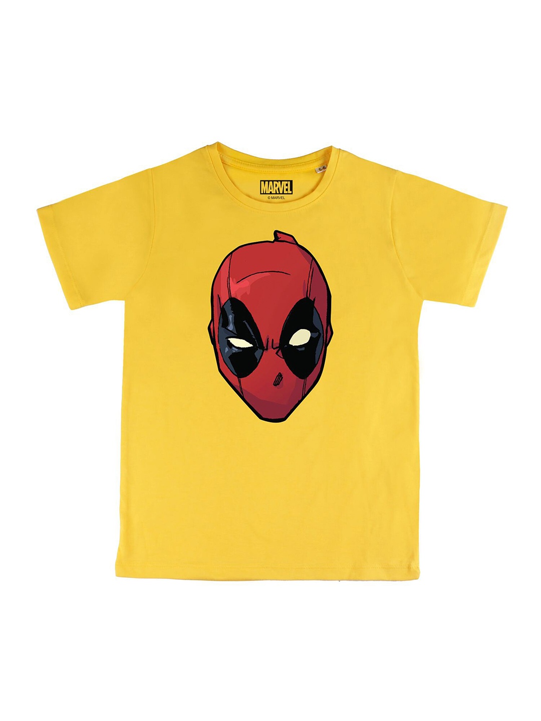 

Marvel by Wear Your Mind Boys Yellow Spider-Man Printed Pure Cotton T-shirt