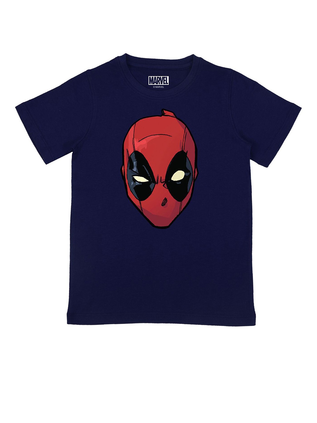 

Marvel by Wear Your Mind Boys Navy Blue Deadpool Printed T-shirt