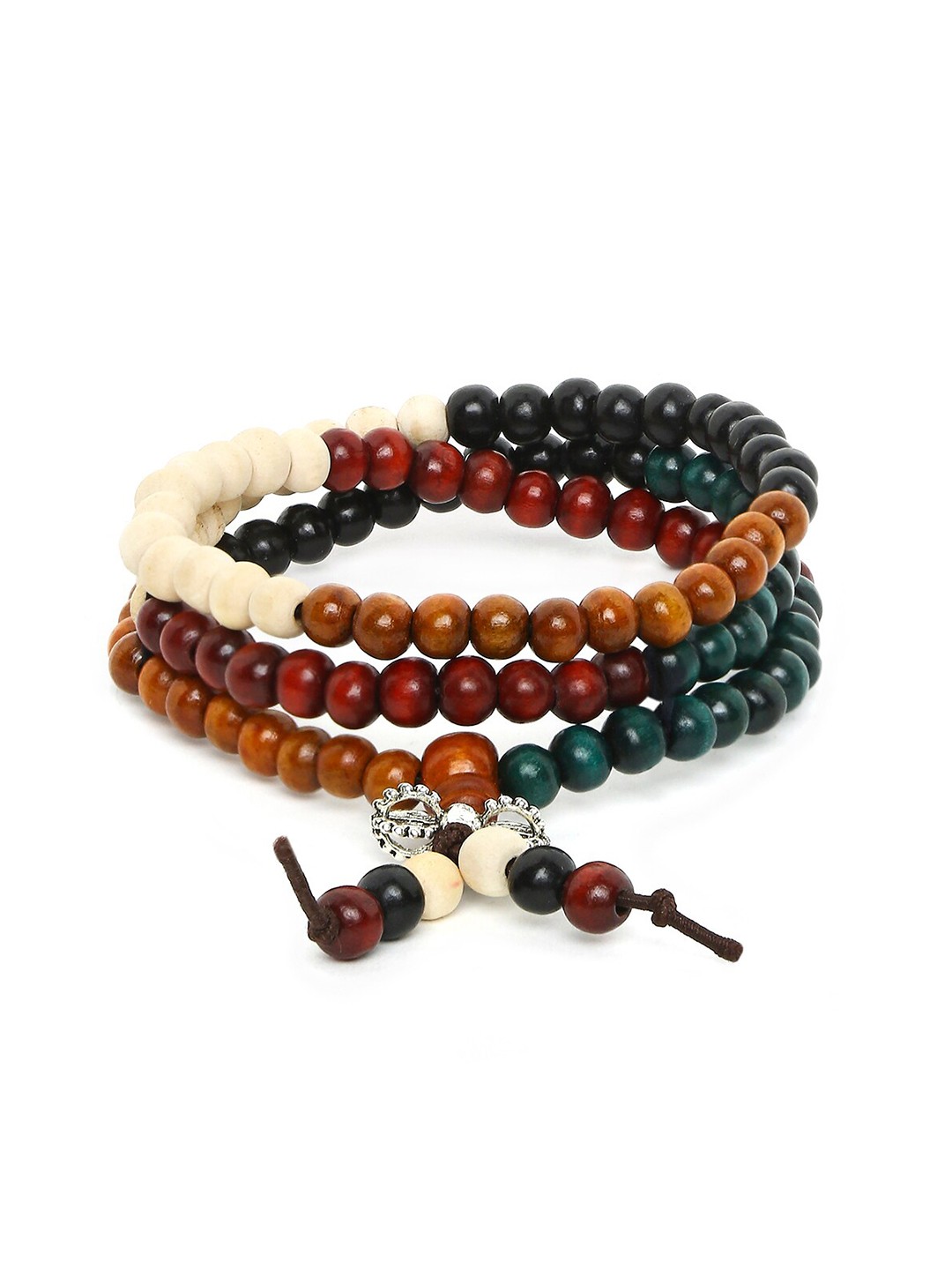 

OOMPH Women Brown & Green Handcrafted Multistrand Bracelet