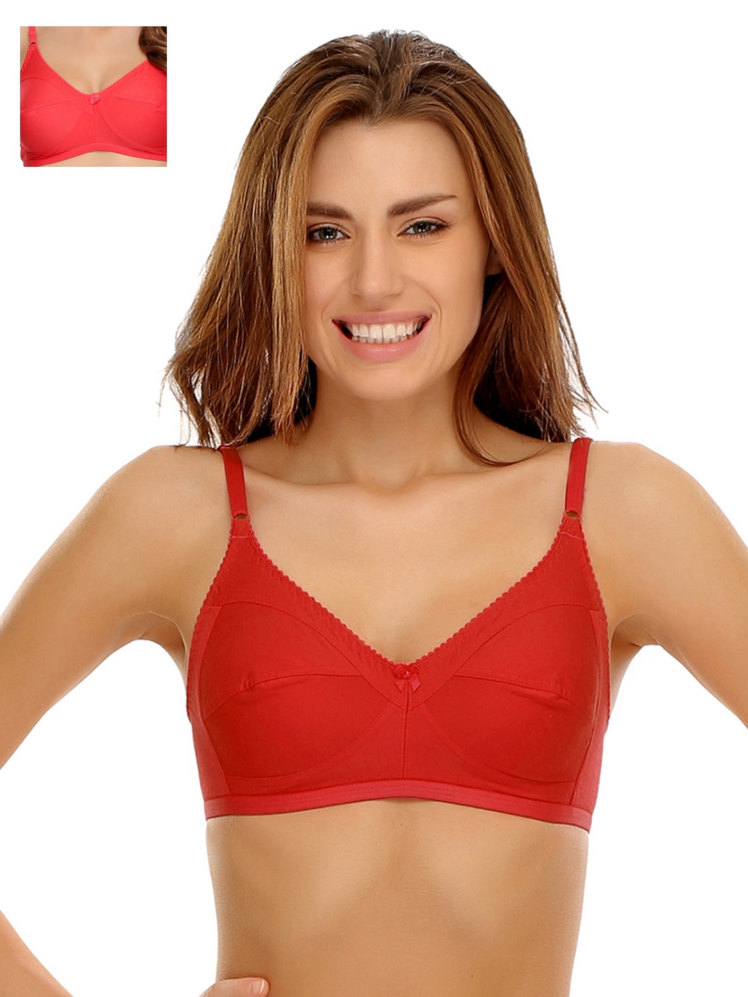 

Clovia Pack Of 2 Bra, Red