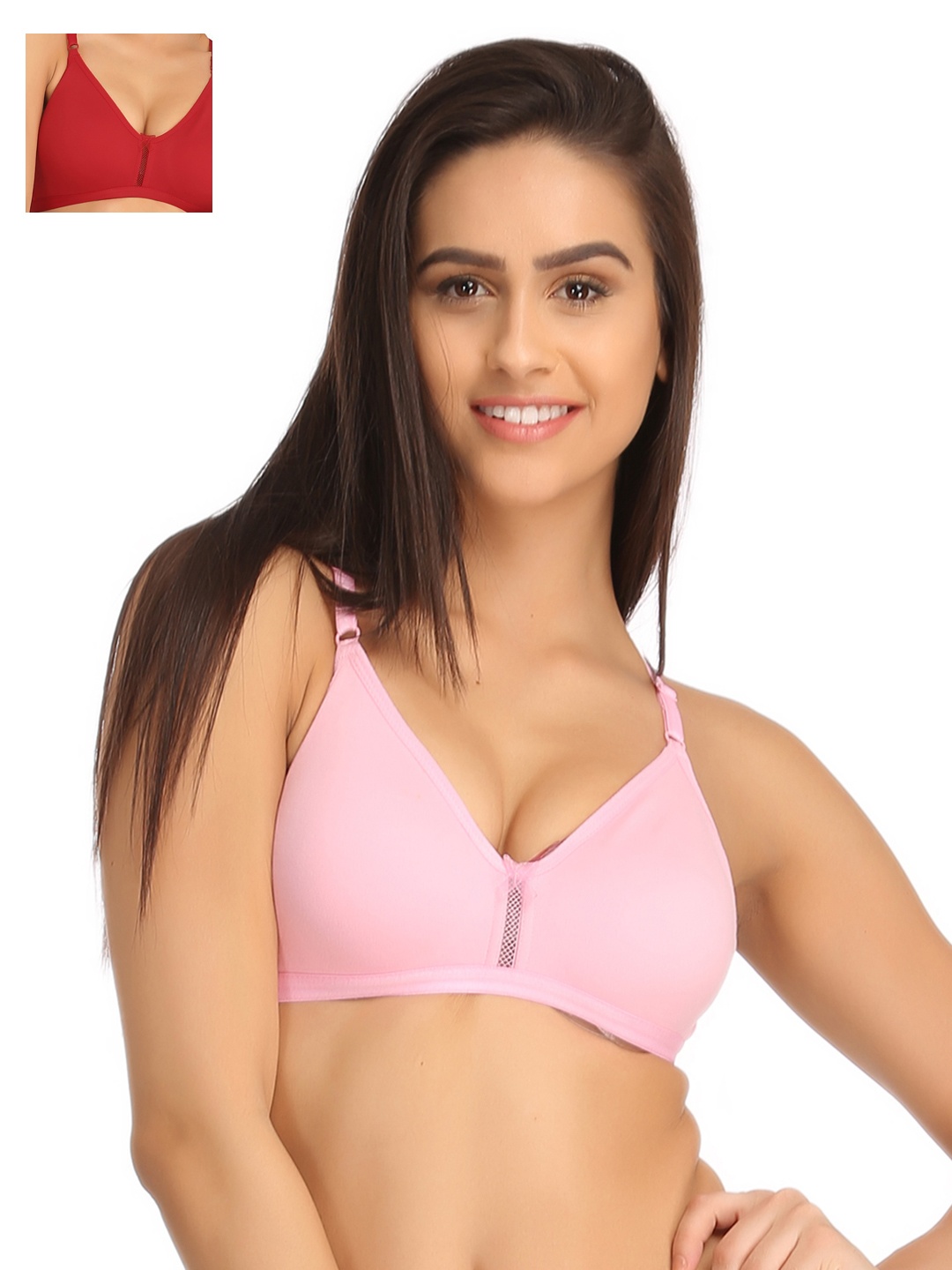 

Clovia Pack Of 2 Bra, Red